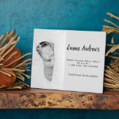 ベビー写真名誕生パーソナライズされた  フォトプラーク (側面)