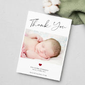 ベビー写真感謝していユースシンプルト写真誕生 案内状