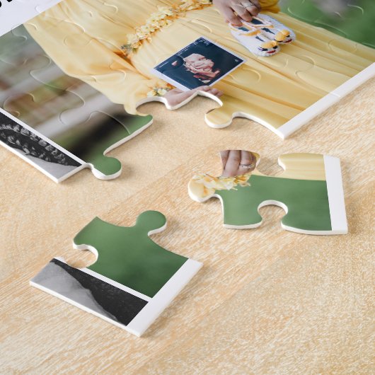 ベビー写真来名の妊娠発表 ジグソーパズル (側面)