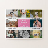 ベビー写真来名の妊娠発表 ジグソーパズル (横)