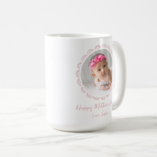 ベビー写真母の日 コーヒーマグカップ (正面右)