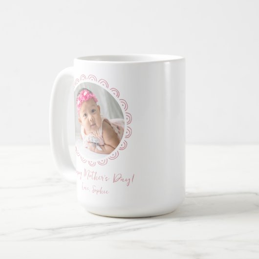ベビー写真母の日 コーヒーマグカップ (正面左)