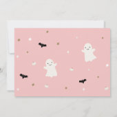 ベビー写真生まれたばかりの秋誕生発表 案内状 (裏面)