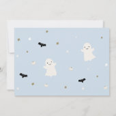 ベビー写真生まれたばかりの秋誕生発表 案内状 (裏面)