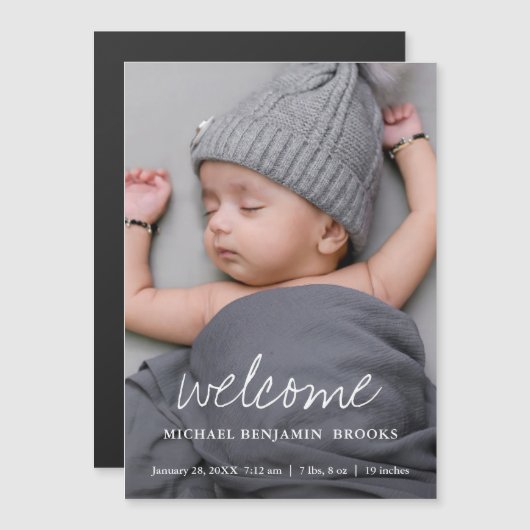 ベビー写真発表磁石 (正面/裏面)