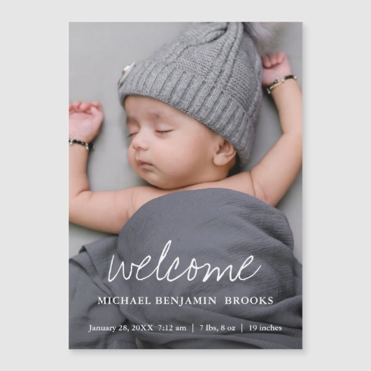 ベビー写真発表磁石 (正面)