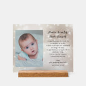 ベビー写真金ゴールド星の歌 アクリルサイン (正面)