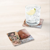 ベビー写真集団誕生のお知らせ スクエアペーパーコースター (インサイチュ)