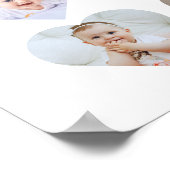 ベビー写真1年目のマイルストーン記号 ポスター (角)