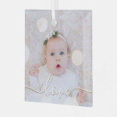 ベビー写真 ガラスオーナメント (正面左)