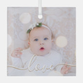 ベビー写真 ガラスオーナメント (正面)