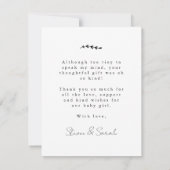 ベビー写真 現代 誕生お知らせカード 招待状 (裏面)