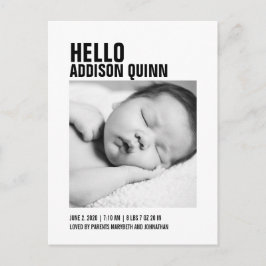 ベビー写真 誕生おめでとう ポストカード