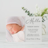 ベビー写真Hello Script誕生発表 (スタンド正面)