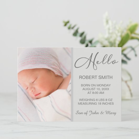 ベビー写真Hello Script誕生発表 (スタンド正面)