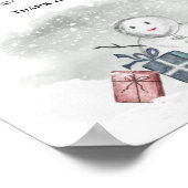 ベビー冬おむつラッフルの外は寒い ポスター (角)