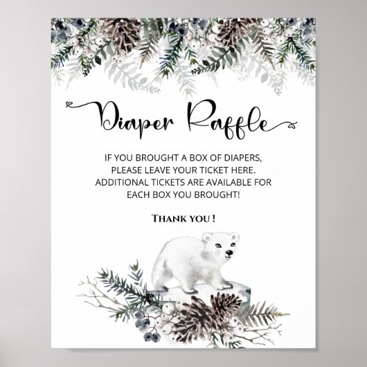 ベビー冬おむつラッフルの外は寒い ポスター (正面)