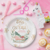 ベビー冬そりの赤ちゃんシャワー外は寒い ペーパープレート (パーティー)