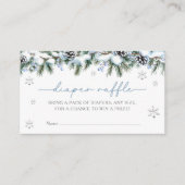 ベビー冬のおむつラッフル外は寒い エンクロージャーカード (正面)