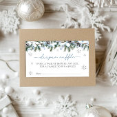 ベビー冬のおむつラッフル外は寒い エンクロージャーカード