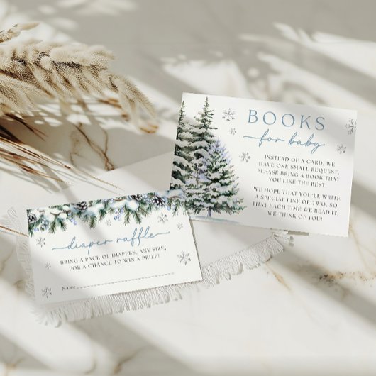 ベビー冬のおむつラッフル外は寒い エンクロージャーカード