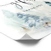 ベビー冬のカードやプレゼントの外は寒い ポスター (角)