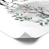 ベビー冬のカードやプレゼントの外は寒い ポスター (角)