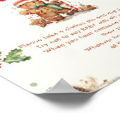 ベビー冬のクリスマスベビーシャワーゲームを言わない ポスター (角)