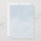 ベビー冬のブルーボーイベビーシャワー外は寒い 招待状 (裏面)