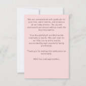 ベビー冬のベビーシャワーパステル外は寒い サンキューカード (裏面)