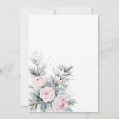 ベビー冬のベビーシャワーパステル外は寒い 招待状 (裏面)