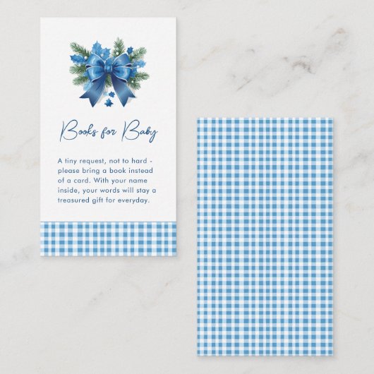 ベビー冬のベビーシャワー外は寒い エンクロージャーカード (正面/裏面)