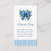 ベビー冬のベビーシャワー外は寒い エンクロージャーカード (正面)