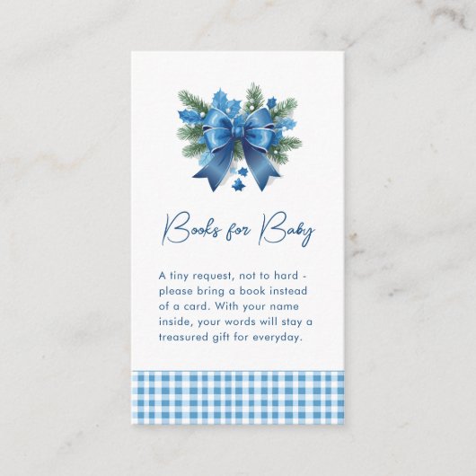 ベビー冬のベビーシャワー外は寒い エンクロージャーカード (正面)