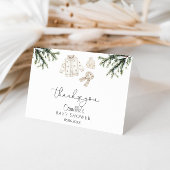 ベビー冬のベビーシャワー外は寒い サンキューカード