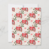 ベビー冬のベビーシャワー外は寒い サンキューカード (裏面)