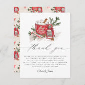 ベビー冬のベビーシャワー外は寒い サンキューカード (正面/裏面)