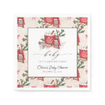 ベビー冬のベビーシャワー外は寒い