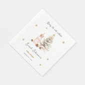 ベビー冬のベビーシャワー外は寒い スタンダードランチョンナプキン (角)