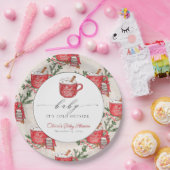 ベビー冬のベビーシャワー外は寒い ペーパープレート (パーティー)