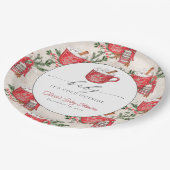 ベビー冬のベビーシャワー外は寒い ペーパープレート (アングル)