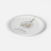 ベビー冬のベビーシャワー外は寒い ペーパープレート (アングル)