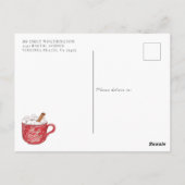 ベビー冬のベビーシャワー外は寒い ポストカード (裏面)