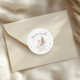 ベビー冬のベビーシャワー外は寒い ラウンドシール