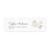 ベビー冬のベビーシャワー外は寒い ラベル (正面)