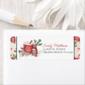 ベビー冬のベビーシャワー外は寒い ラベル (インサイチュ)