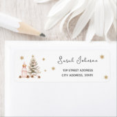 ベビー冬のベビーシャワー外は寒い ラベル (インサイチュ)