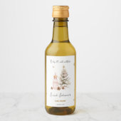 ベビー冬のベビーシャワー外は寒い ワインラベル (正面)