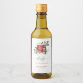 ベビー冬のベビーシャワー外は寒い ワインラベル (正面)