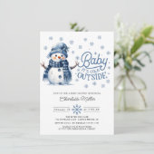 ベビー冬のベビーシャワー外は寒い 招待状 (スタンド正面)